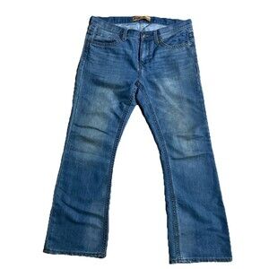 Seven7 Jeans Mens 34x32 Blue Premium Denim Cotton Boot Fit Low Rise Flap Pockets